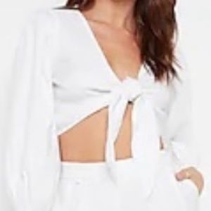Express White wrapped top